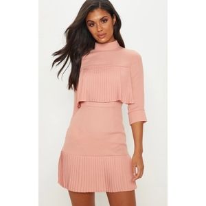🌻 Dusty Pink Frill Hem Bodycon Dress